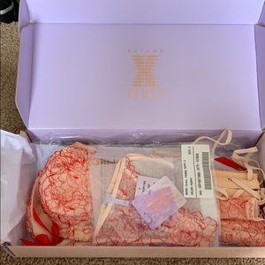 Savage February lace corset and thong, Size S